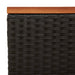 Mese laterale de grădină 2 buc. negru 55x34x37cm lemn/poliratan - WALTI WALTI