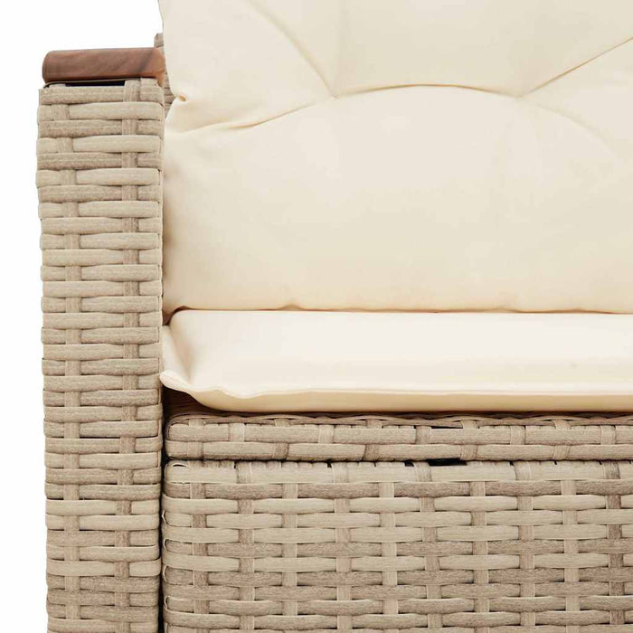 Canapea de grădină cu perne, 2 locuri, bej, poliratan - WALTI WALTI