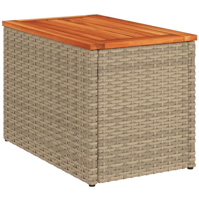Mese laterale de grădină 2 buc. bej 55x34x37cm lemn/poliratan - WALTI WALTI