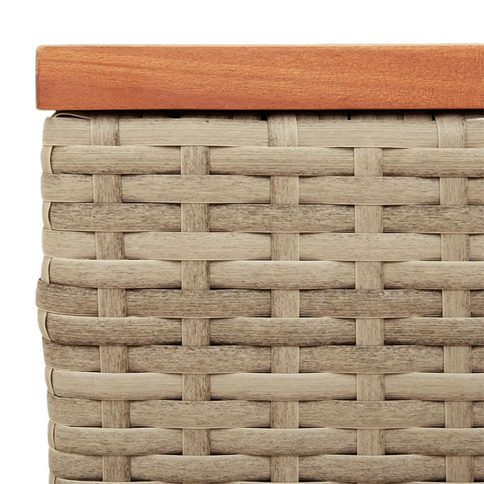 Mese laterale de grădină 2 buc. bej 55x34x37cm lemn/poliratan - WALTI WALTI
