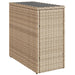Masă laterală grădină, blat sticlă, bej 58x27,5x55 cm poliratan - WALTI WALTI