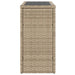 Masă laterală grădină, blat sticlă, bej 58x27,5x55 cm poliratan - WALTI WALTI