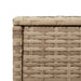 Masă laterală grădină, blat sticlă, bej 58x27,5x55 cm poliratan - WALTI WALTI