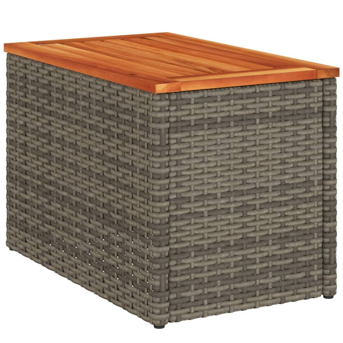 Mese laterale de grădină 2 buc. gri 55x34x37cm lemn/poliratan - WALTI WALTI