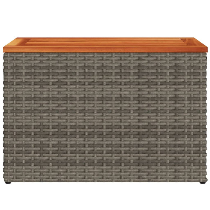 Mese laterale de grădină 2 buc. gri 55x34x37cm lemn/poliratan - WALTI WALTI