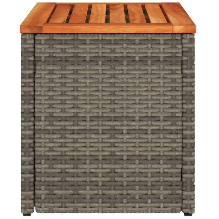 Mese laterale de grădină 2 buc. gri 55x34x37cm lemn/poliratan - WALTI WALTI