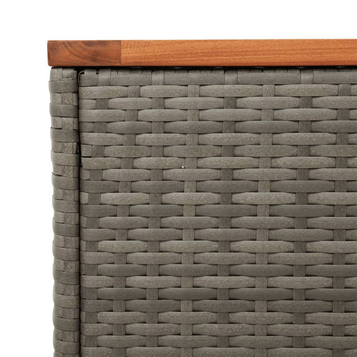 Mese laterale de grădină 2 buc. gri 55x34x37cm lemn/poliratan - WALTI WALTI