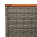 Mese laterale de grădină 2 buc. gri 55x34x37cm lemn/poliratan - WALTI WALTI