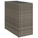 Masă laterală grădină, blat sticlă, gri 58x27,5x55 cm poliratan - WALTI WALTI