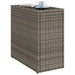 Masă laterală grădină, blat sticlă, gri 58x27,5x55 cm poliratan - WALTI WALTI