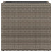 Masă laterală grădină, blat sticlă, gri 58x27,5x55 cm poliratan - WALTI WALTI