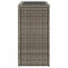 Masă laterală grădină, blat sticlă, gri 58x27,5x55 cm poliratan - WALTI WALTI