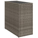 Masă laterală grădină, blat sticlă, gri 58x27,5x55 cm poliratan - WALTI WALTI