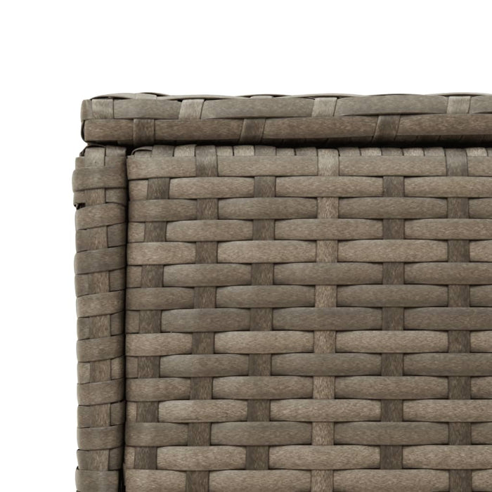 Masă laterală grădină, blat sticlă, gri 58x27,5x55 cm poliratan - WALTI WALTI
