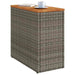Masă laterală de grădină blat lemn gri 58x27,5x55 cm poliratan - WALTI WALTI