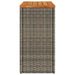 Masă laterală de grădină blat lemn gri 58x27,5x55 cm poliratan - WALTI WALTI