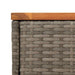Masă laterală de grădină blat lemn gri 58x27,5x55 cm poliratan - WALTI WALTI