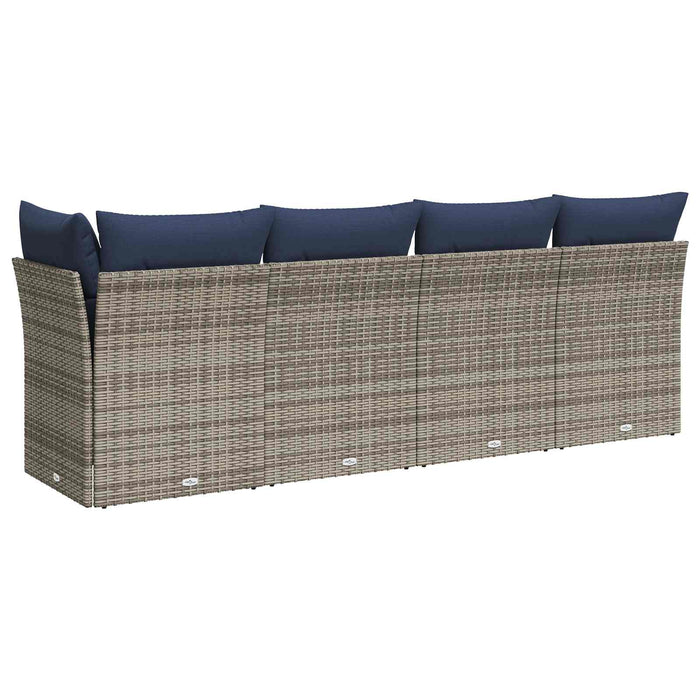 | Canapea de grădină | cu pernă Gri 227 x 62 x 69 cm poliratan WALTI