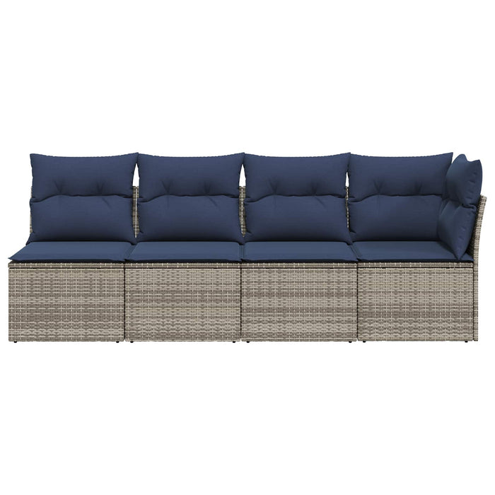 | Canapea de grădină | cu pernă Gri 227 x 62 x 69 cm poliratan WALTI