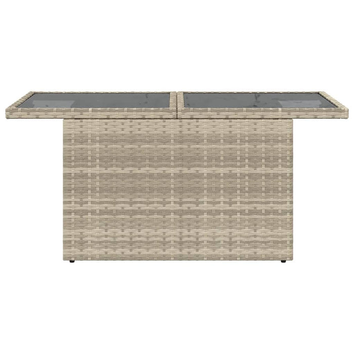 Masă de grădină cu blat din sticlă, gri deschis, 100x55x73 cm - WALTI WALTI