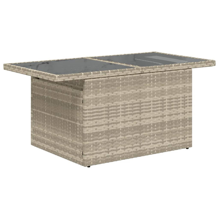 Masă de grădină cu blat din sticlă, gri deschis, 100x55x73 cm - WALTI WALTI