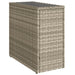 Masă laterală grădină, blat sticlă, gri 58x27,5x55 cm poliratan - WALTI WALTI