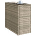 Masă laterală grădină, blat sticlă, gri 58x27,5x55 cm poliratan - WALTI WALTI