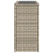 Masă laterală grădină, blat sticlă, gri 58x27,5x55 cm poliratan - WALTI WALTI