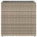 Masă laterală grădină, blat sticlă, gri 58x27,5x55 cm poliratan - WALTI WALTI