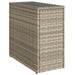 Masă laterală grădină, blat sticlă, gri 58x27,5x55 cm poliratan - WALTI WALTI