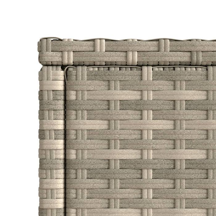 Masă laterală grădină, blat sticlă, gri 58x27,5x55 cm poliratan - WALTI WALTI
