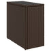 Masă laterală grădină, blat sticlă, maro 58x27,5x55cm poliratan - WALTI WALTI
