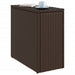 Masă laterală grădină, blat sticlă, maro 58x27,5x55cm poliratan - WALTI WALTI