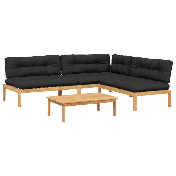 Set canapele de grădină cu perne din paleți 4 piese lemn acacia WALTI