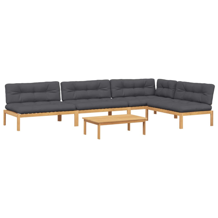 Set canapele de grădină cu perne din paleți 5 piese lemn acacia WALTI