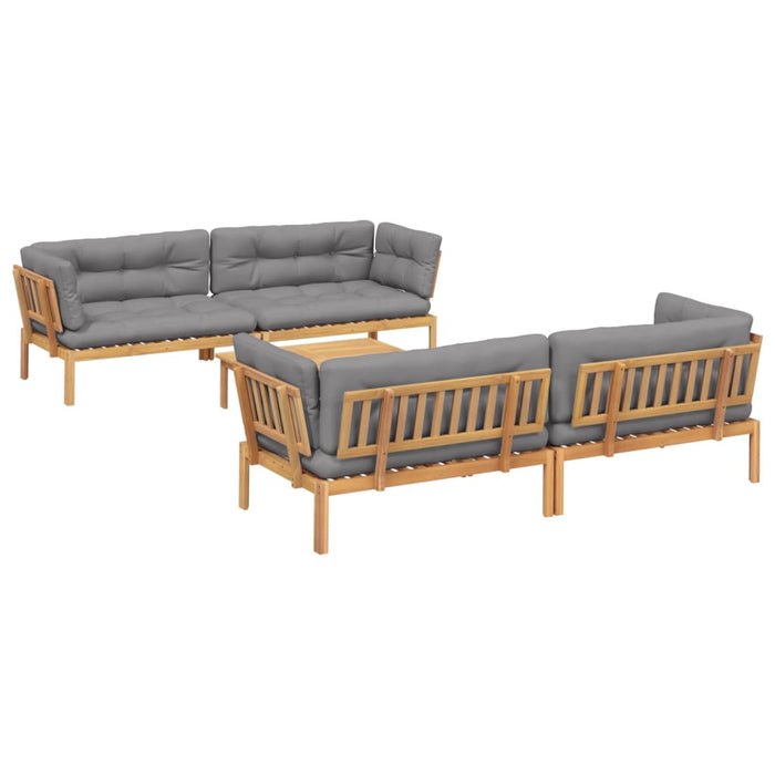 Set canapele de grădină cu perne din paleți 5 piese lemn acacia WALTI