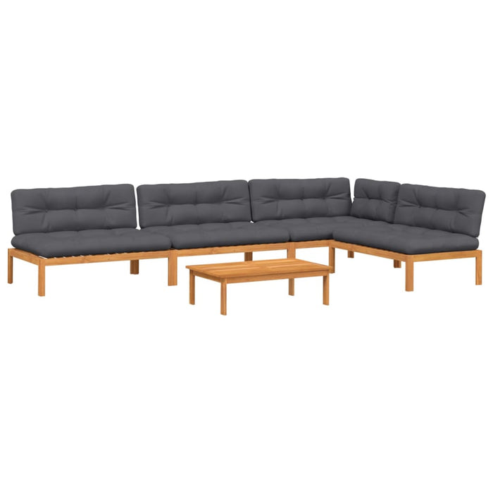 Set canapele de grădină cu perne din paleți 5 piese lemn acacia WALTI
