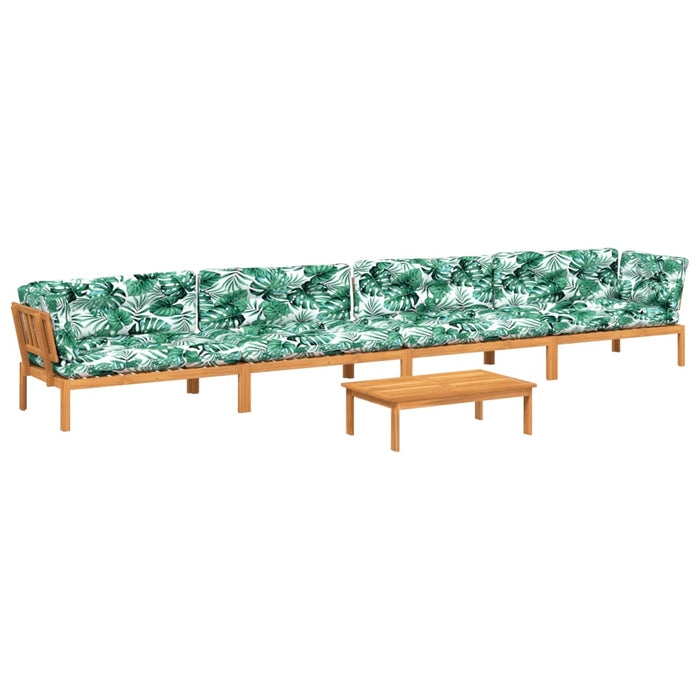 Set canapele de grădină cu perne din paleți 5 piese lemn acacia WALTI