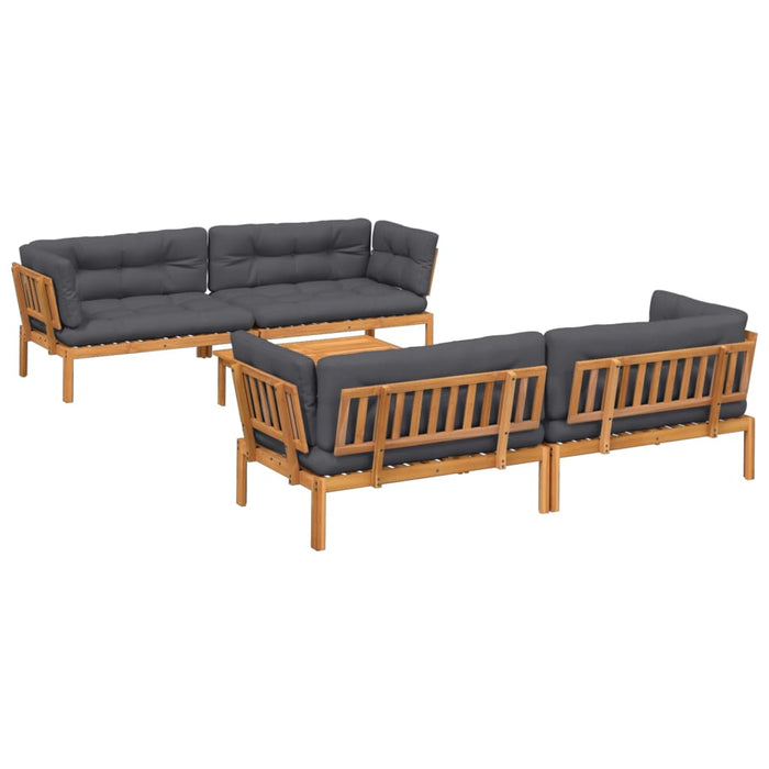 Set canapele de grădină cu perne din paleți 5 piese lemn acacia WALTI