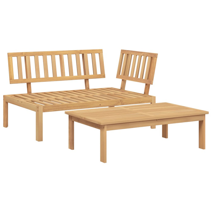 Set canapea din paleți de grădină, 2 piese, lemn masiv acacia WALTI