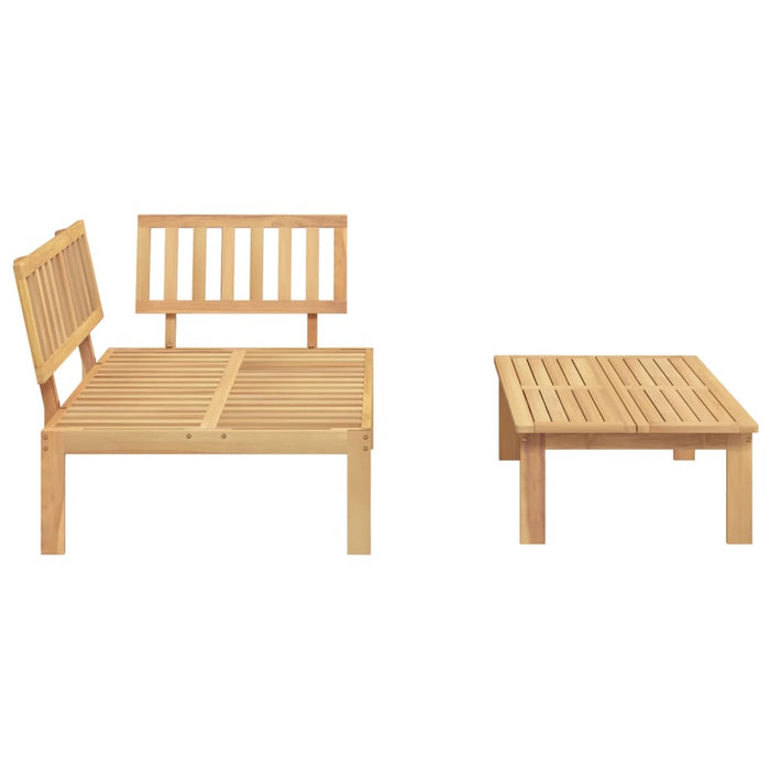 Set canapea din paleți de grădină, 2 piese, lemn masiv acacia WALTI
