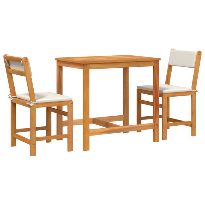 Set mobilier de balcon cu perne, 3 piese, lemn masiv acacia - WALTI WALTI