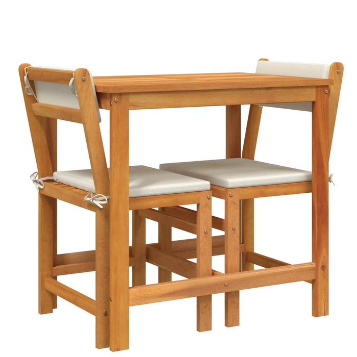 Set mobilier de balcon cu perne, 3 piese, lemn masiv acacia - WALTI WALTI