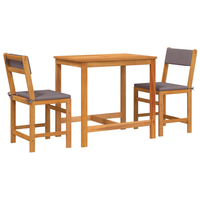 Set mobilier de balcon cu perne, 3 piese, lemn masiv acacia - WALTI WALTI