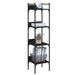 Bibliotecă 4 niveluri, negru, 35x30x138,5 cm, lemn prelucrat - WALTI WALTI