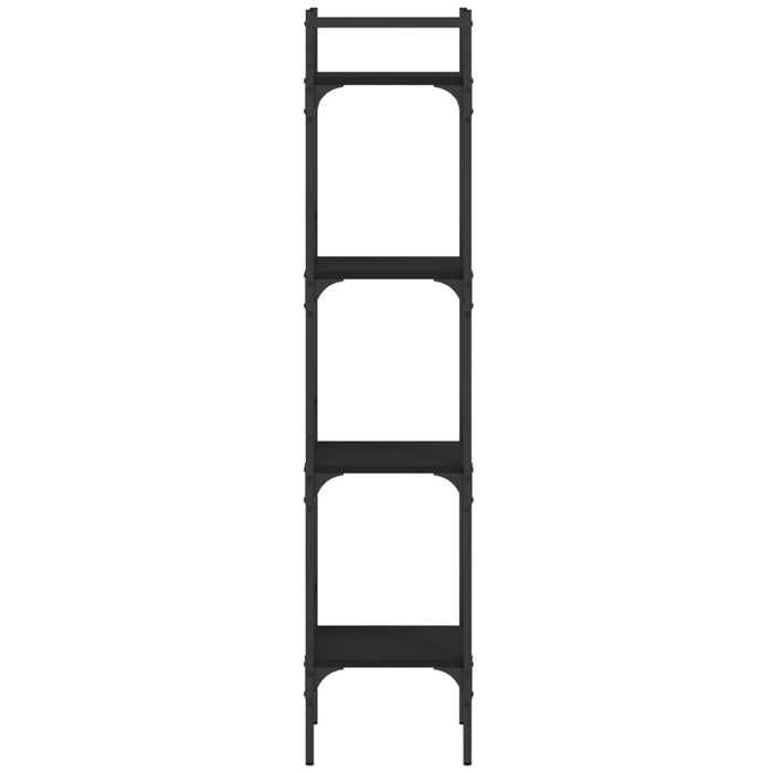 Bibliotecă 4 niveluri, negru, 35x30x138,5 cm, lemn prelucrat - WALTI WALTI