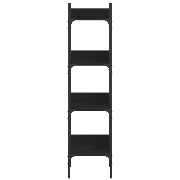 Bibliotecă 4 niveluri, negru, 35x30x138,5 cm, lemn prelucrat - WALTI WALTI
