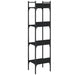Bibliotecă 4 niveluri, negru, 35x30x138,5 cm, lemn prelucrat - WALTI WALTI