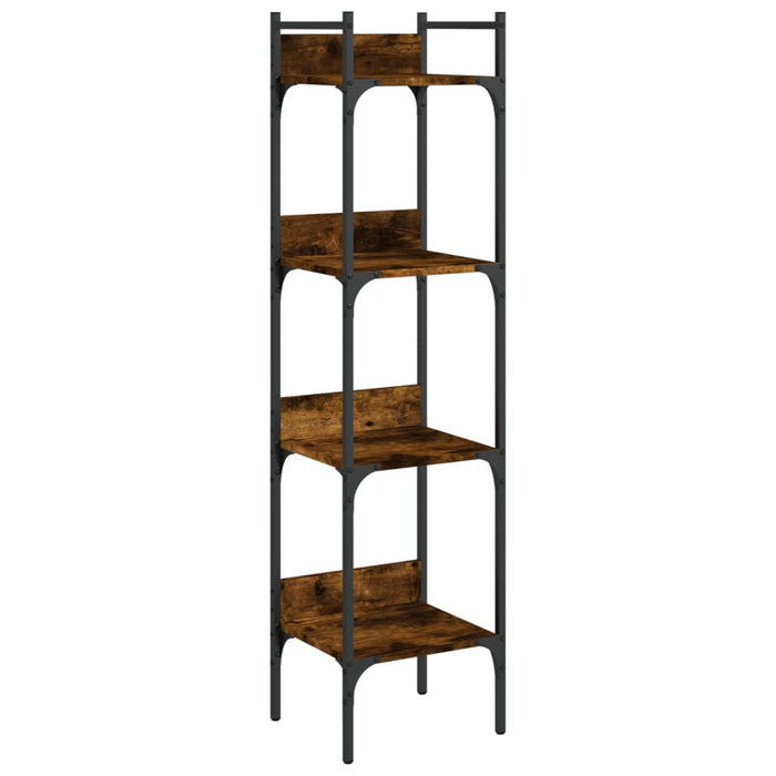 Bibliotecă 4 niveluri, stejar fumuriu, 35x30x138,5 cm - WALTI WALTI