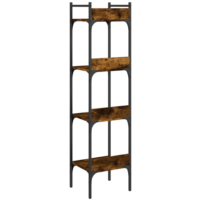 Bibliotecă 4 niveluri, stejar fumuriu, 35x30x138,5 cm - WALTI WALTI